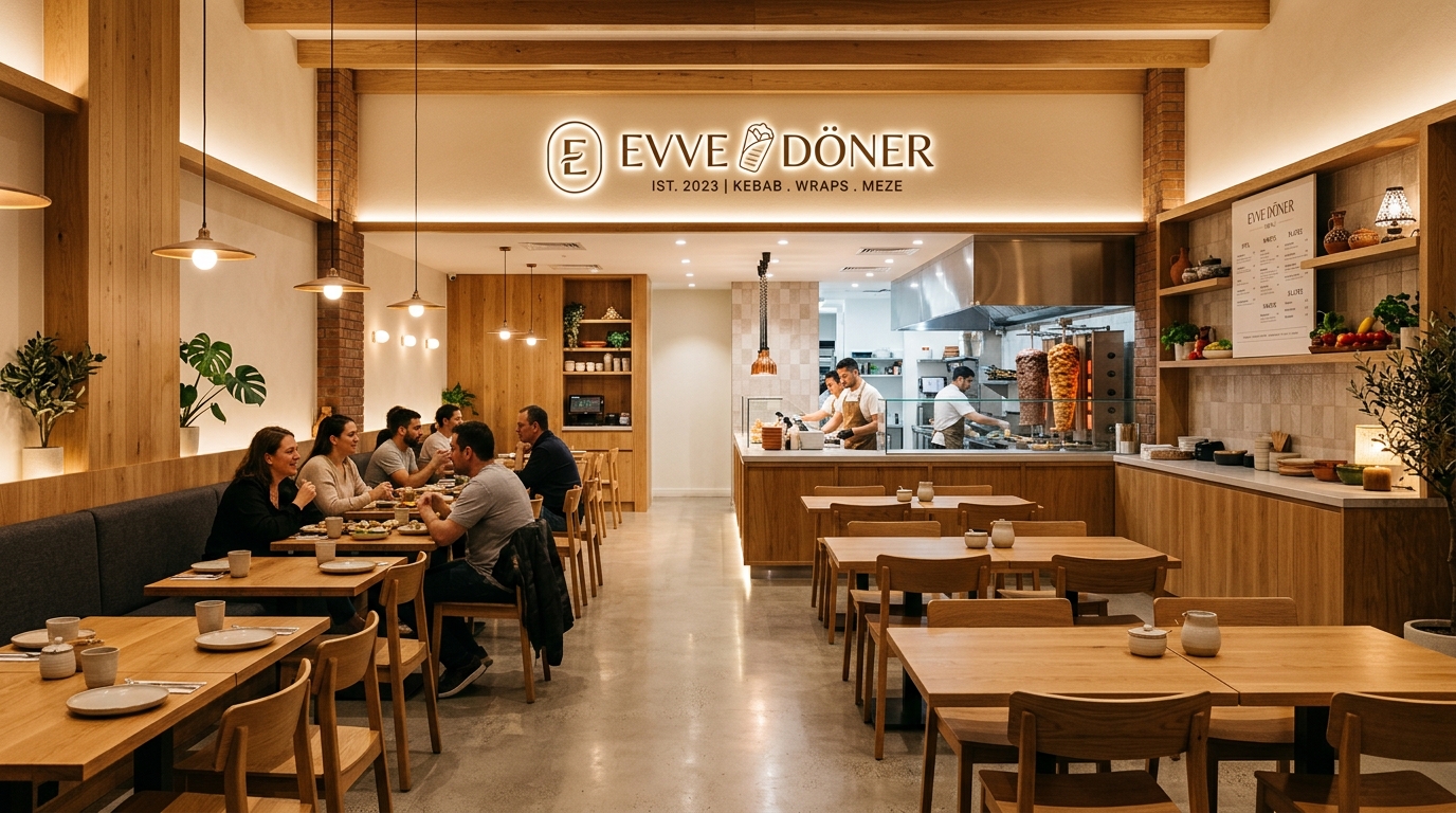 EVVE Döner restoran iç mekan görünümü